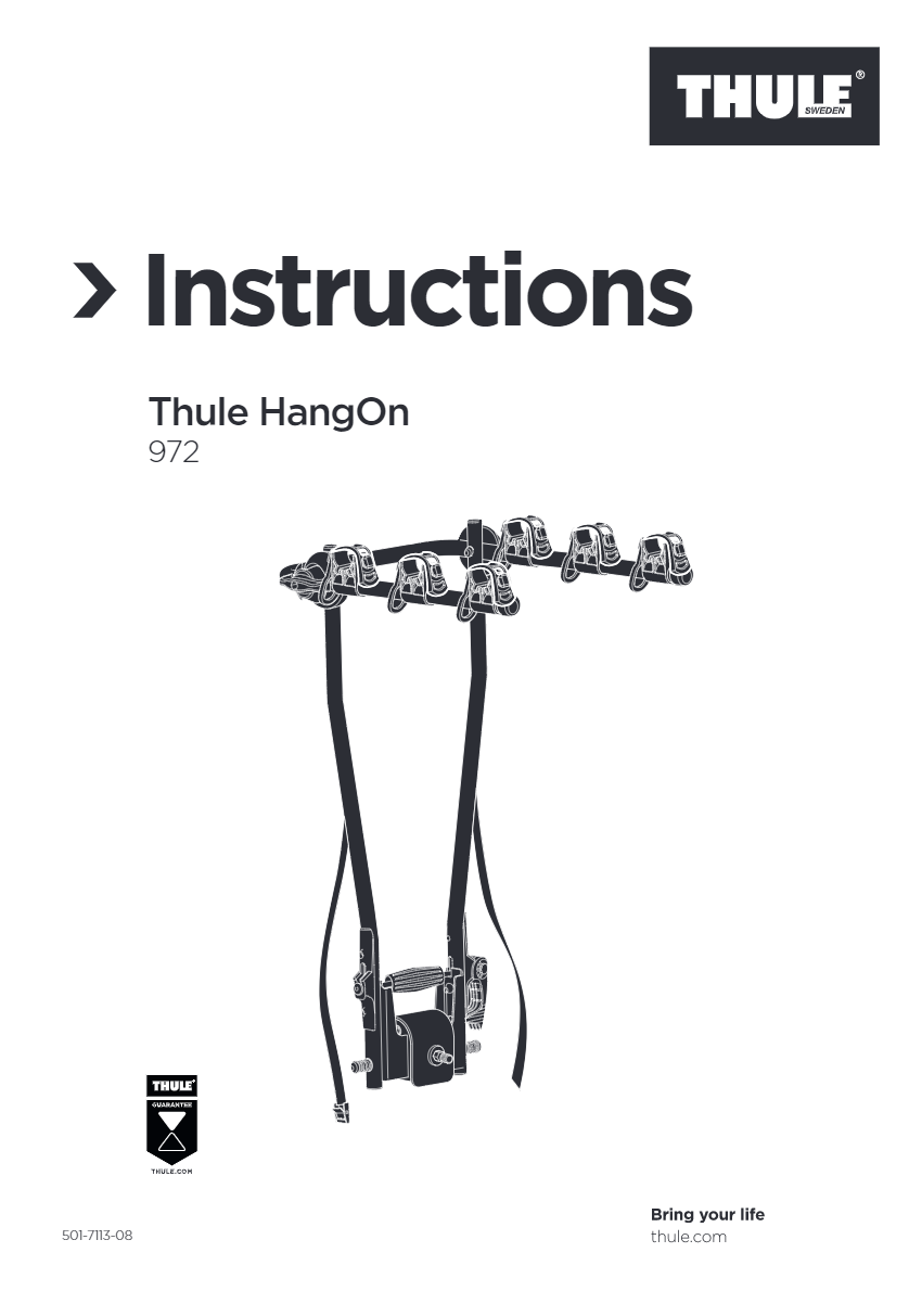 Thule 972 HangOn Tilt 3 Bike Cycle Rack